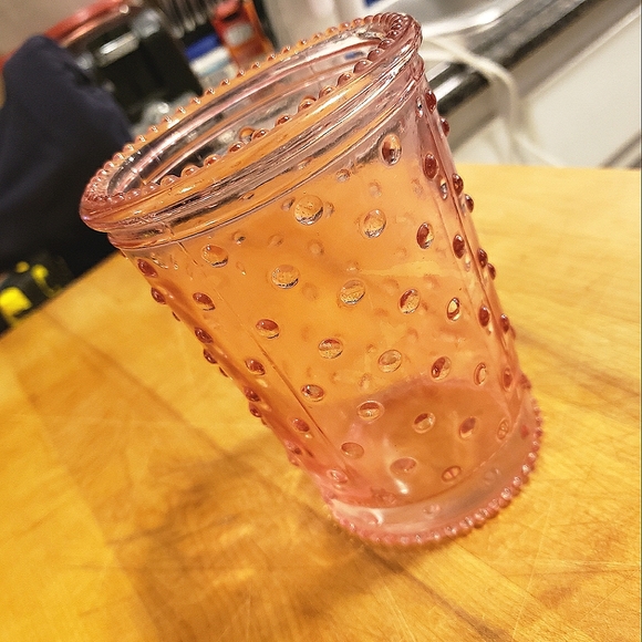 Pink Nubby Glass - Picture 2 of 2